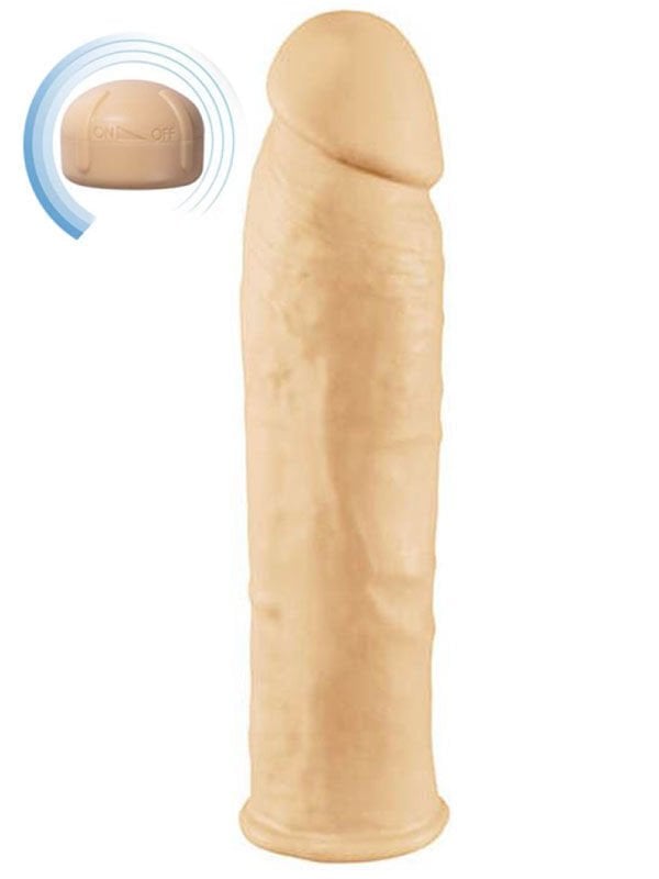 SECRETGAME Excellent Power 18cm Titreşimli Penis Kılıfı - Vibrating Penis Duration, condom with penis extension, penis sleeve with extension sex toys+18