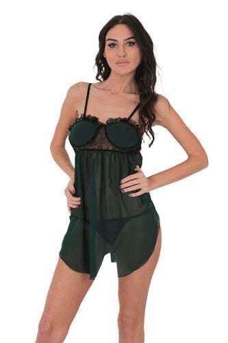Kadın Dantel Detaylı Şifon Babydoll