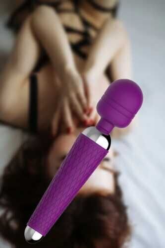 SECRETGAME ViWand Vibration Titreşimli Masaj Aleti - Mor - Vibration Vibrating Massager  for orgasm - Purple