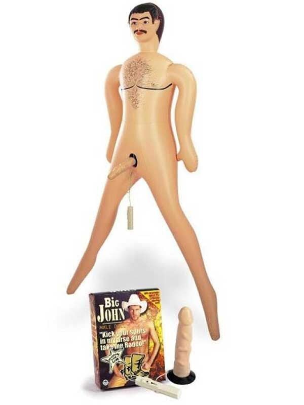 SECRETGAME Big John Titreşimli Penisli Şişme Erkek Bebek - inflatable male doll with vibrating penis