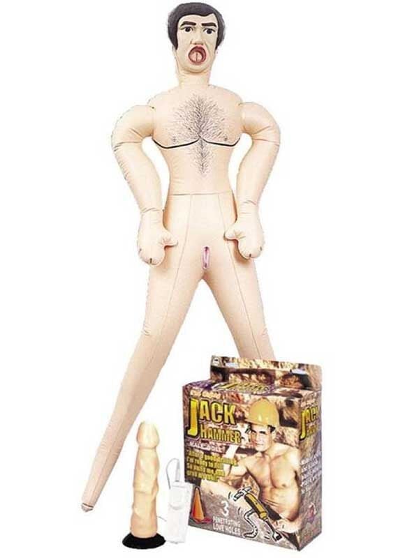 SECRETGAME Jack Hammer Titreşimli Penisli Şişme Erkek Bebek - Inflatable Male Doll With Vibrating Penis, inflatable mannequin, sex partner+18
